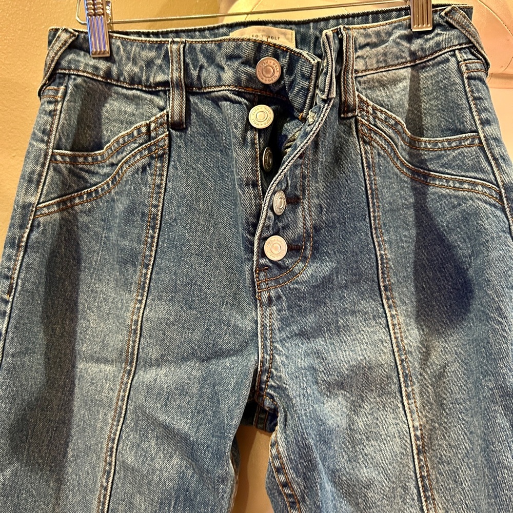 Women's Blue Straight Leg Jeans